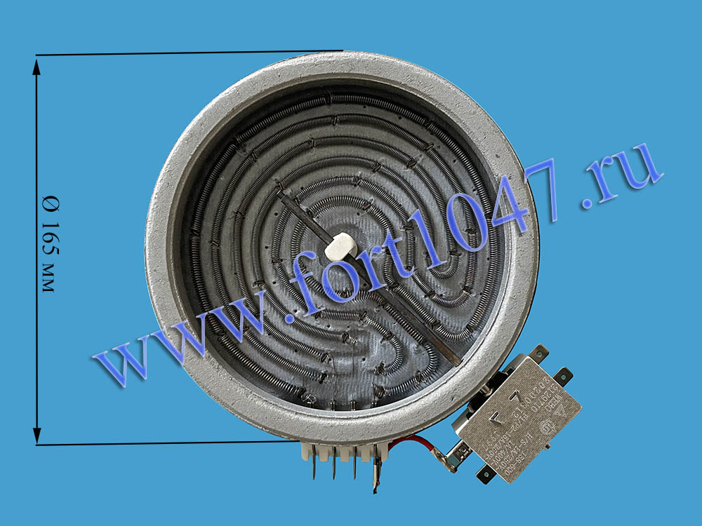 Конфорка стеклокерамическая d 165мм 1200W (3 контура) спираль
