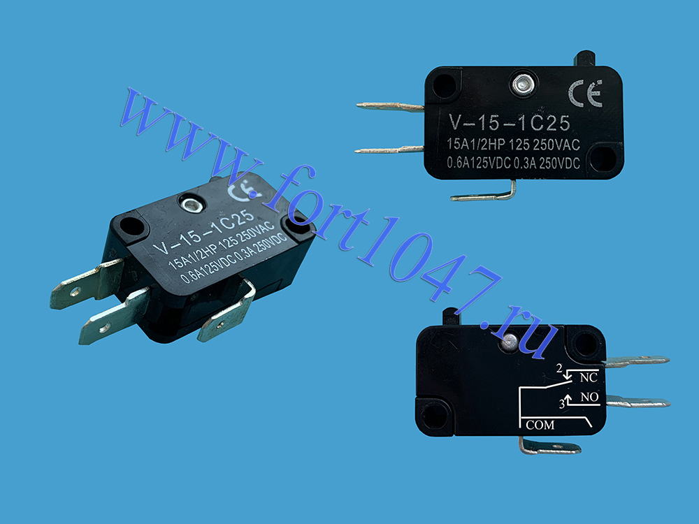 Дверной выключатель для микроволновки 3 контакта SPDT1 (V-15-1C25)