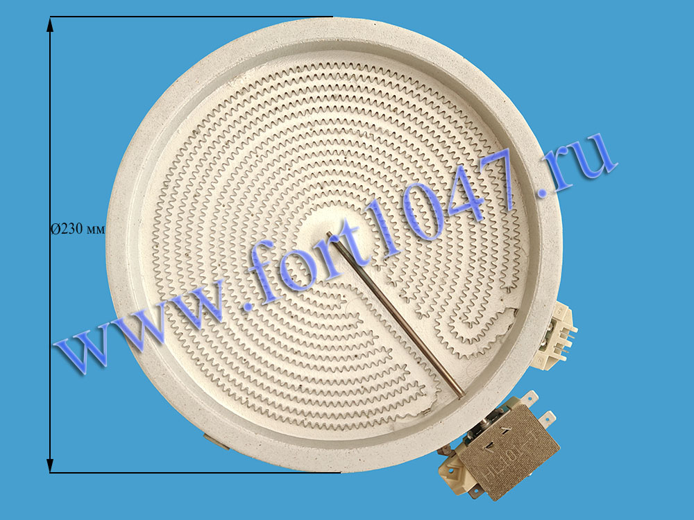 Конфорка стеклокерамическая d 230мм 2200W-1000W (2 контура)