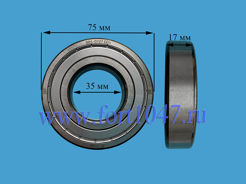 Подшипник 6207 ZZ (35*72*17) SKF